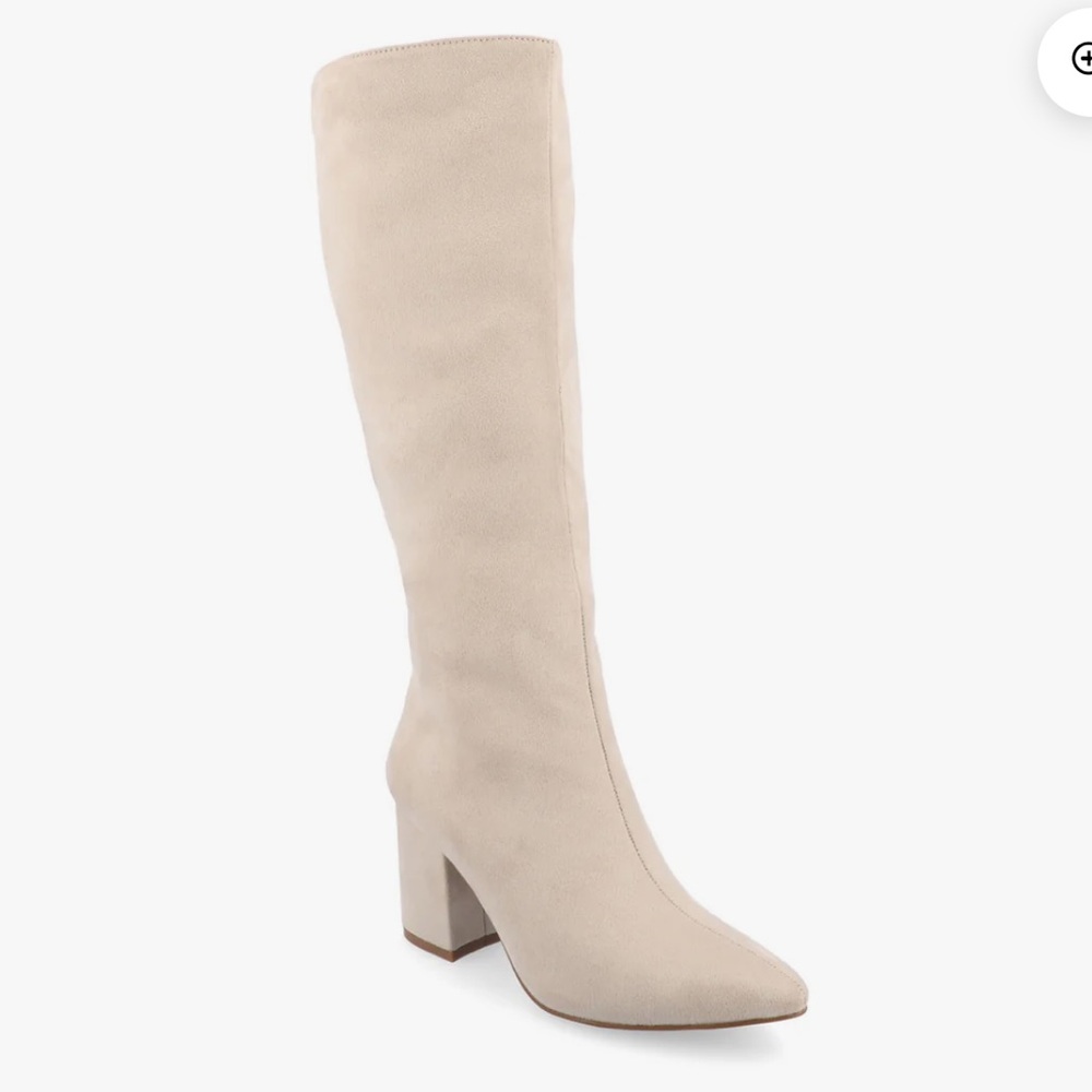 Journee Collection Alyza Beige Heeled Boots